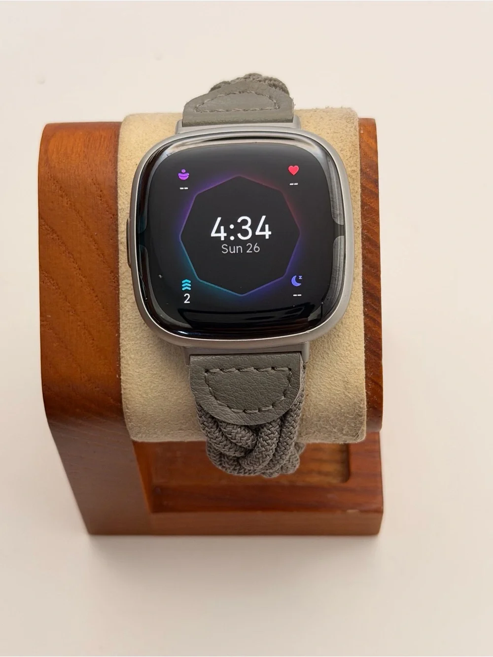 Fitbit Sense 2, Tested, Silver/silver Braided Band, Very Good, Charger Included